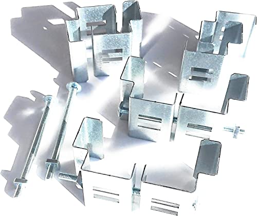 POSTFIX Metal Brackets to fit 4" x 4" SLOTTED CONCRETE FENCE POSTS - Packs of 4, 8 and 12. (Pack of 4)