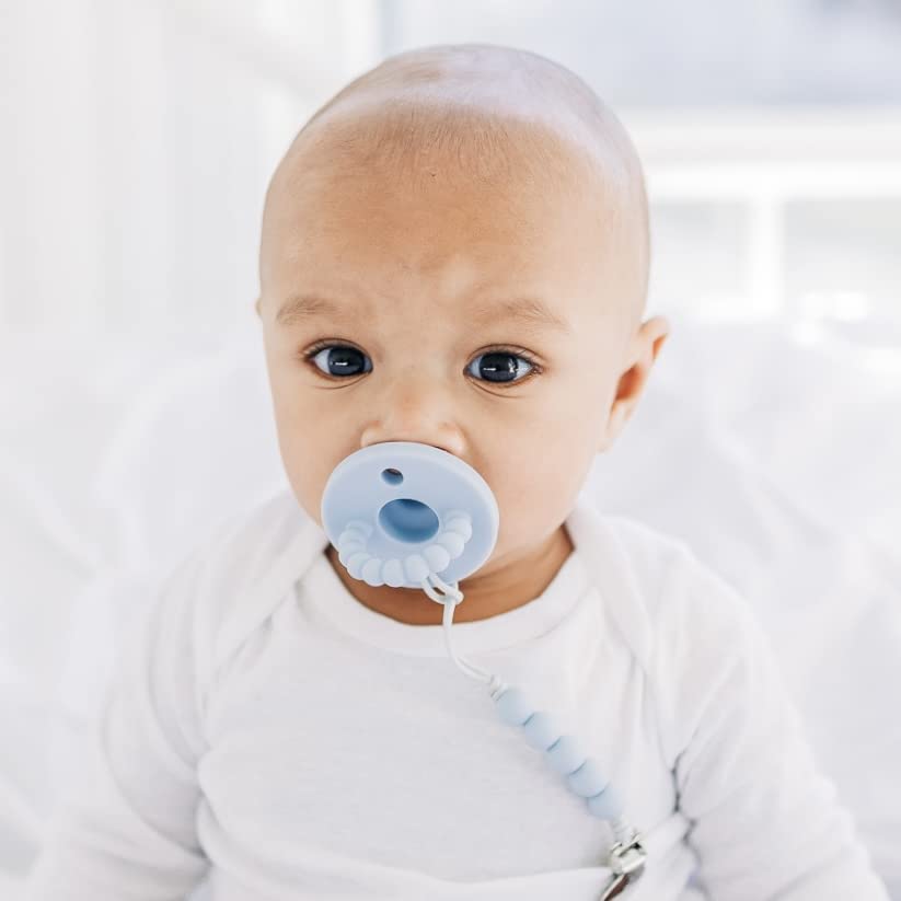 Image of Ryan & Rose Cutie PAT Pacifier Teether (Slant, Blue)