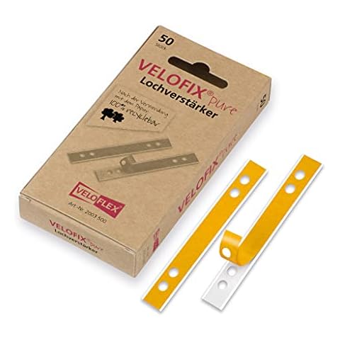 VELOFLEX 2003500 - Lochverstärker VELOFIX pure, 105x15mm, FSC zertifiziertes Papier Cover