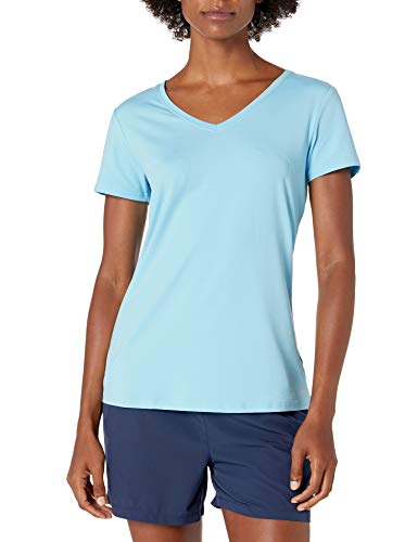 Image of Amazon Essentials Women's Active Quick Dry Tech Stretch Short-Sleeve V-Neck T-Shirt (Available in Plus Size), Pack of 2