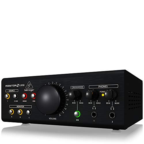 Behringer MONITOR2USB High-End Speaker and Headphone Monitoring Controller with VCA Control and USB Audio Interface