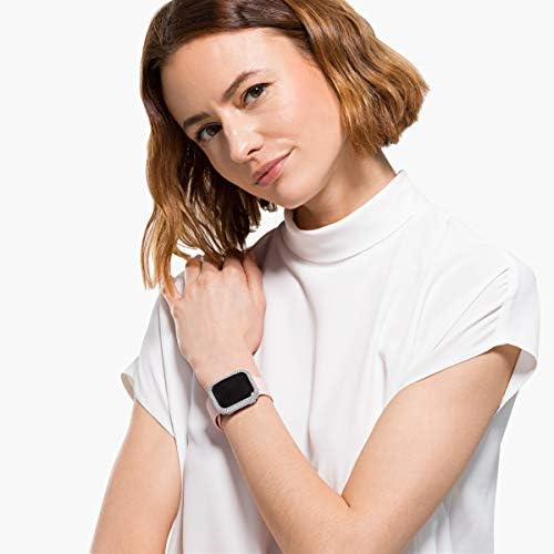 Swarovski Sparkling case compatible with Apple Watch®, 40 mm, Silver tone