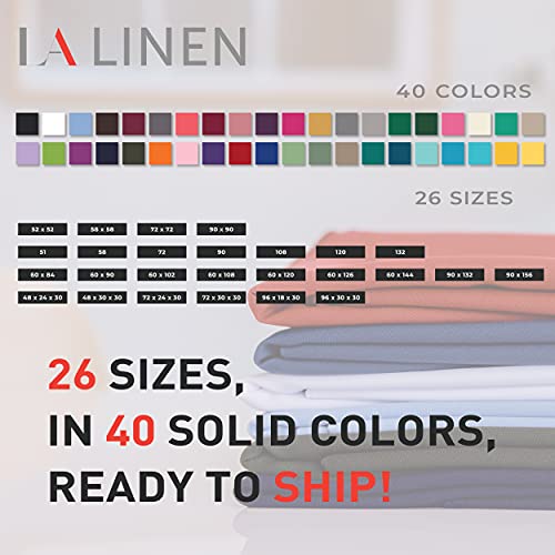 La Linen Polyester Poplin Washable Square Tablecloth, Stain And Wrinkle Resistant Table Cover 58X58, Fabric Table Cloth For Dinning, Kitchen, Party, Holiday 58 By 58-Inch, Orange #TOP5