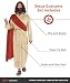 Morph Jesus Costume with Wig and Beard Included, Jesus Costume Adult Men, Biblical Robe Outfit, Halloween Costumes For Men, X-Large