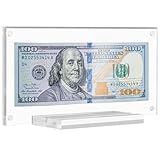 Dollar Bill Frame Acrylic Display Holder Money Frame for Collectors Dollar Case Currency Ticket Protector Paper Money Frame for Bill Collection (1 Pack)
