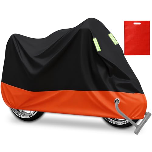 Telo coprimoto impermeabile, coprimoto, telone moto, coprimoto, invernale, copertura per scooter ciclomotore, telone per moto scooter (255 cm x 90 cm)