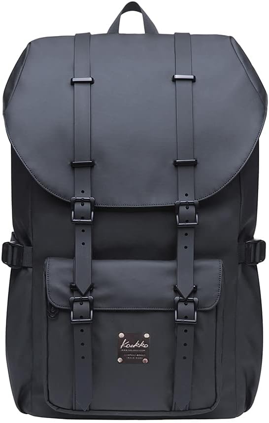 Travel Laptop Backpack, Outdoor Rucksack, School backpack Fits 15.6"(Nylon Black) : Electronics