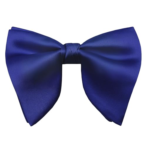 Image of Luckyvestir Oversized Bow Ties for Men, Pre Tied Clip on Men's Black Bowtie for Wedding Tuxedo Banquets Formal Wear