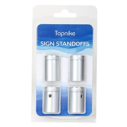 TOPNIKE Side Clamp Standoffs 3/4" x 1" Satin Aluminum, Edge Grip