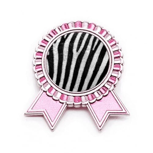 Broche en forme de plume rose en métal élégant taille M