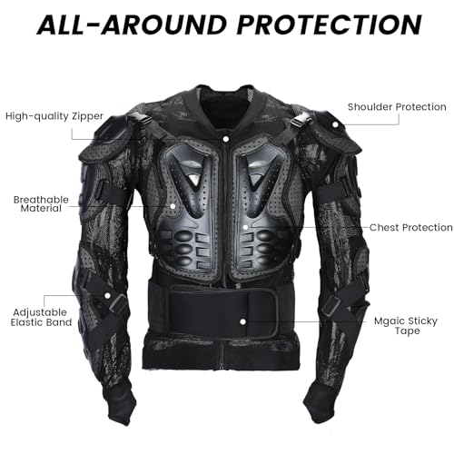 Holulo Motorcycle Protective Jacket Chest and Spine Protection Full Body Armor Dirt Bike Gear ATV Protective Safety Gear - Image 4