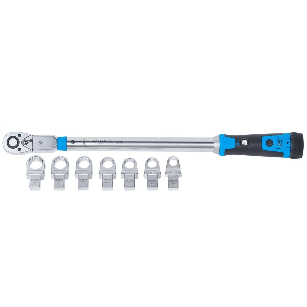 SW-Stahl 03880L Jeu de Clés Dynamométriques Professionnel - Outil Manuel | Jeu de douilles inclus, outil de précision pour mécanique automobile, coffret de rangement robuste, acier de haute qualité