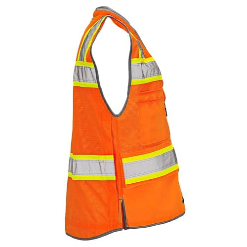Image of DOME75 OMNI Series OV6123 Class 2 HiVis Contrast Heavy Duty Surveyors Vest with ProPocket