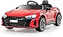 INFANS 12V Kids Ride On Car, Licensed Audi RS e-tron GT Electric Vehicle with Remote Control, Toddlers Battery Powered Toy with 4 Wheels Suspension, LED Headlight, Music, MP3, USB, TF Port (Red)