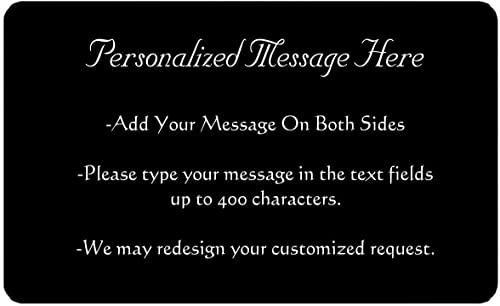 Personalized Message Text Engraved Metal Wallet Card,Wallet Inserts, Love Note, Deployment Card (Custom Quote)