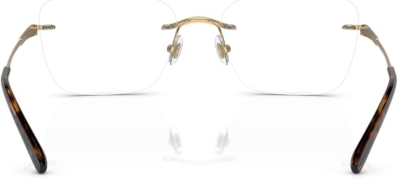 Brooks Brothers Men's Bb1107t Titanium Rectangular Prescription Eyewear Frames
