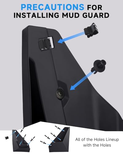 Image of Mud Flaps Compatible with Tesla Cybertruck 2024, No Drilling OEM Style ABS Front & Rear Mud Grards Fender Splash Guards for Cybertruck Accessories Set of 4