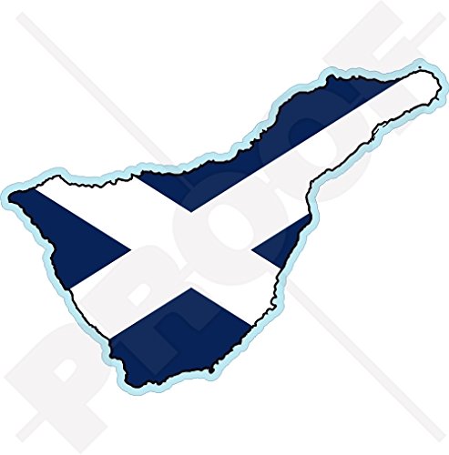 Ténériffe Île Carte-Drapeau, ILES Canaries Espagne, Islas Canarias Espagnol, 115mm Vinyl Sticker, Autocollant Cover