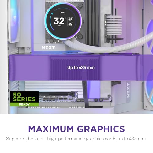 Image of NZXT H9 Flow RGB+ ATX Mid-Tower PC Case, Stainless Steel & Tempered Glass, White