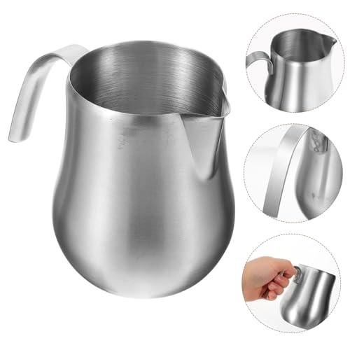 Jarra de acero inoxidable de 650 ml para evitar quemaduras al espumar leche 7