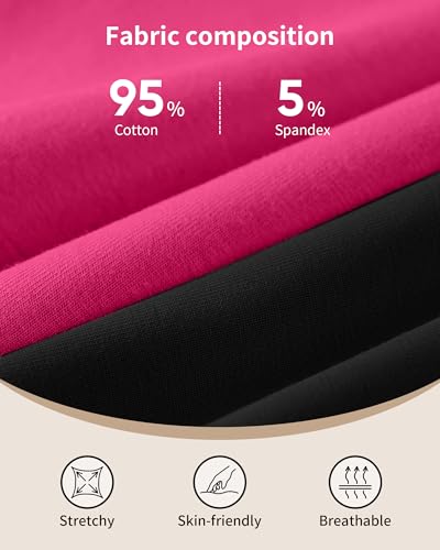 Women's Cotton Underwear Tummy Control High Waisted Panties Stretch Comfortable Full Coverage Breathable Briefs 4/5 Pack3