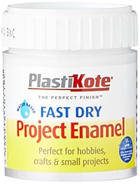 Plastikote B5W 59 ml Enamel Paint Bottle - White Matt