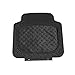 FH Group Automotive Floor Mats - Heavy-Duty Metallic Rubber Floor Mats for Cars, Universal Fit Full Set, Climaproof Floor Mats, Trimmable Floor Mats for Most Sedan, SUV, Truck Floor Mats Black