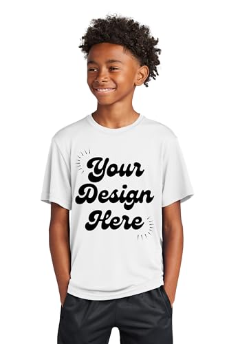 INK STITCH Youth Kids Yst350ls Custom Printing Logo Texts Photo Poly Performance Tees