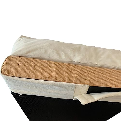 Tapis rectangulaire marron pour chien moyen matelas de sol 75x55x8 cm - 3