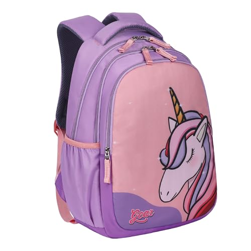 Image of Gear Unicorn 17 inch /25L Medium Water Resistant School Bag /Casual Backpack /Daypack /Travel Backpack /Kids Bag for Boys /Girls (Pink - purple)