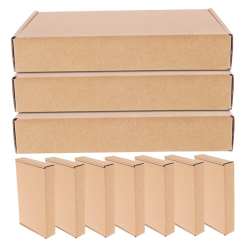 Tofficu 20 piezas Cajas Pequeñas de Cartón Ondulado con Tapa Diseño Abatible para Embalaje y Envío Seguro de Productos para Negocios y Almacenamiento