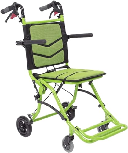 折り畳み式車椅子、折り畳み式軽量四輪車椅子小型 ボリュームアテンダント 移動車いす シートバックロック付車いす