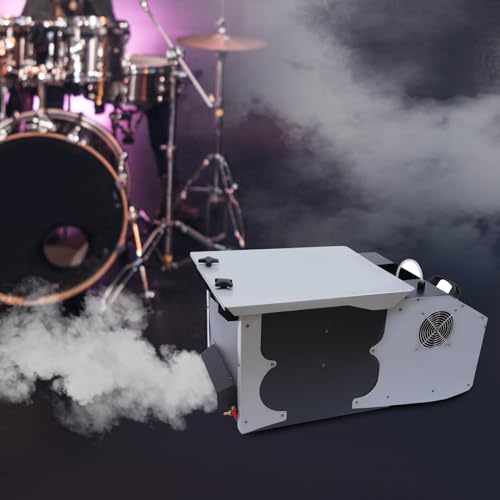 Máquina de humo de bajo nivel de 1200 W con control remoto y DMX, 110 V | Metal duradero, máquina de humo de bajo nivel de 1200 W, control remoto y DMX, fácil configuración para escenario, incluye enchufe estadounidense de 110 V miniatura 4