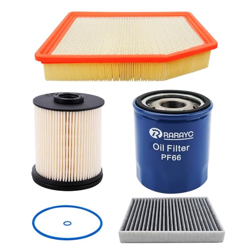 RARAYC Diesel 3.0L Duramax Filter Kit with TP1015 & PF66, 13508023, A3244C (84121219) Fuel/Oil/Cabin/Air Filter Compatible with 2020-2023 GMC Sierra, Yukon XL/Chevy Silverado 1500, Suburban, Tahoe