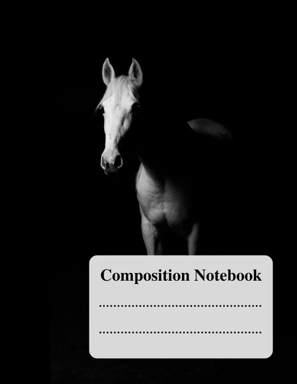 Horse Themed Composition Notebook, perfect Back to school wide ruled for boys girls ages 3 – 5 6 – 8 9 - 12 , gift for all horse lovers: Horse Themed ... wide ruled for girls boys men and women