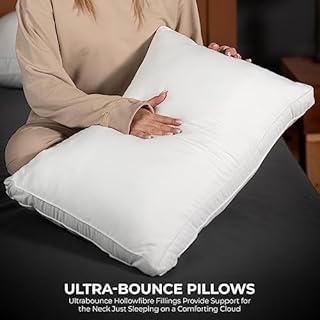 Utopia Bedding Bed Pillows for Sleeping King Size (White), Set of 2, Cooling Hotel Quality, Gusseted Pillow for Back, Stomach or Side Sleepers