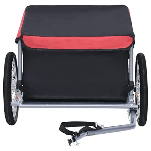 CHARMMA Bike Cargo Trailer Black and Red 143.3 lb