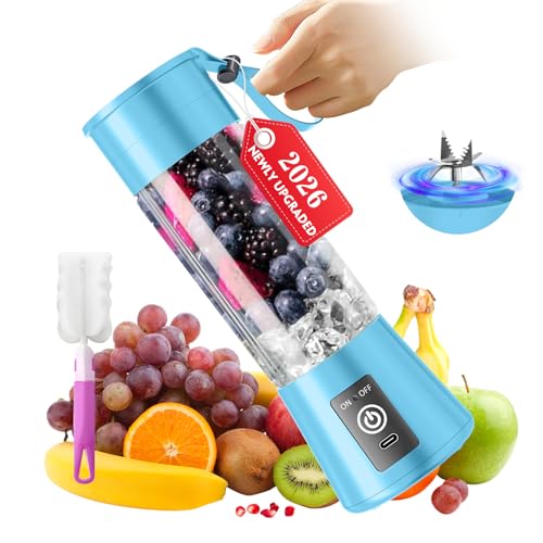 Image of Cordless Portable Personal Size Blender - Mini Blender Make Smoothies and Shakes, 380Ml BPA Free Travel Cup, Powerful Blending Suit in Office /Home /Gym