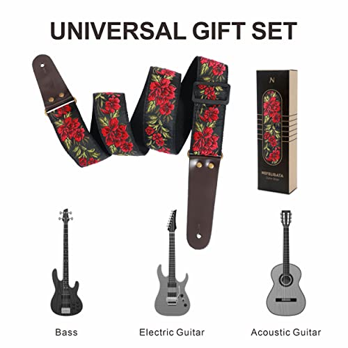 Sangle de Guitare – Courroies de Guitare en Coton avec extrémités en cuir pleine fleur pour Basse, Guitare électrique et… - Les Beatles, Paul McCartney, John Lennon, RIngo Starr, George Harrison Sangle de Guitare - Courroies de Guitare en Coton avec extrémités en cuir pleine fleur pour Basse, Guitare électrique et… – Image 6