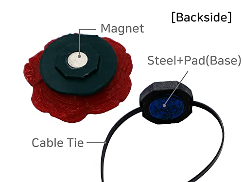 Image of 3D Rose Grill Badge Including Holder, Realistic Stylish Detail 3D Printing Plastic (PLA), Install on Any Vehicles