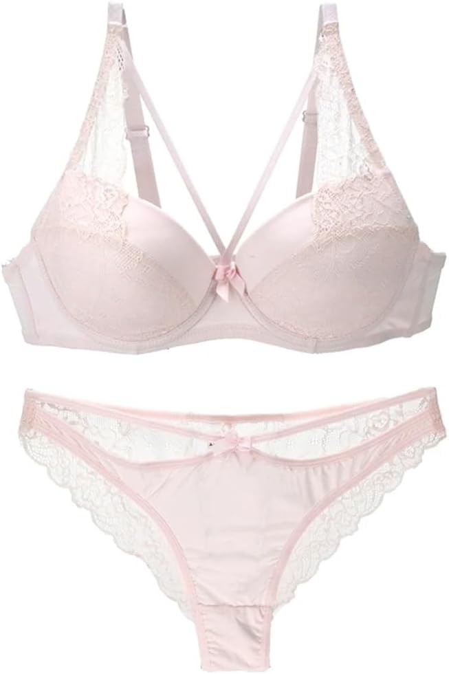 Sexy Hollow Products Bra Set Embroidery Lace-up Push-up Women's Underwear Closed