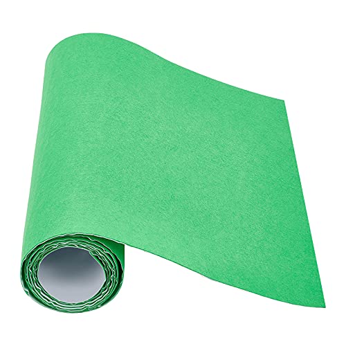 BENECREAT 15.7x78.7 Green Self-Adhesive Felt Fabric Shelf Liner DIY Non-Slip Pad for Christmas Decor, Jewelry Box Fabric Stick, 1mm Thick