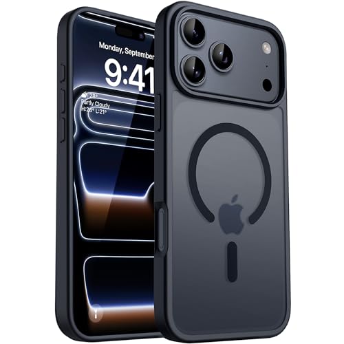 CACOE für iPhone 17 Pro Hülle mit Kameraschutz, Kompatibel mit MagSafe, Stoßfest Kratzfest Magnetisch Rückseite Handyhülle für iPhone 17 Pro Case Transluzente