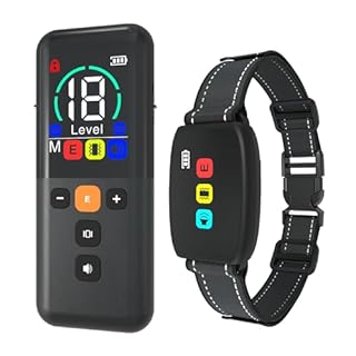 Meloive Collier de Dressage pour Chien,Portée de 3000 Mètres,3 Modes Vibration/Choc Électrique/Son avec Verrouillage de Sécurité,Étanche IPX67 et Rechargeable