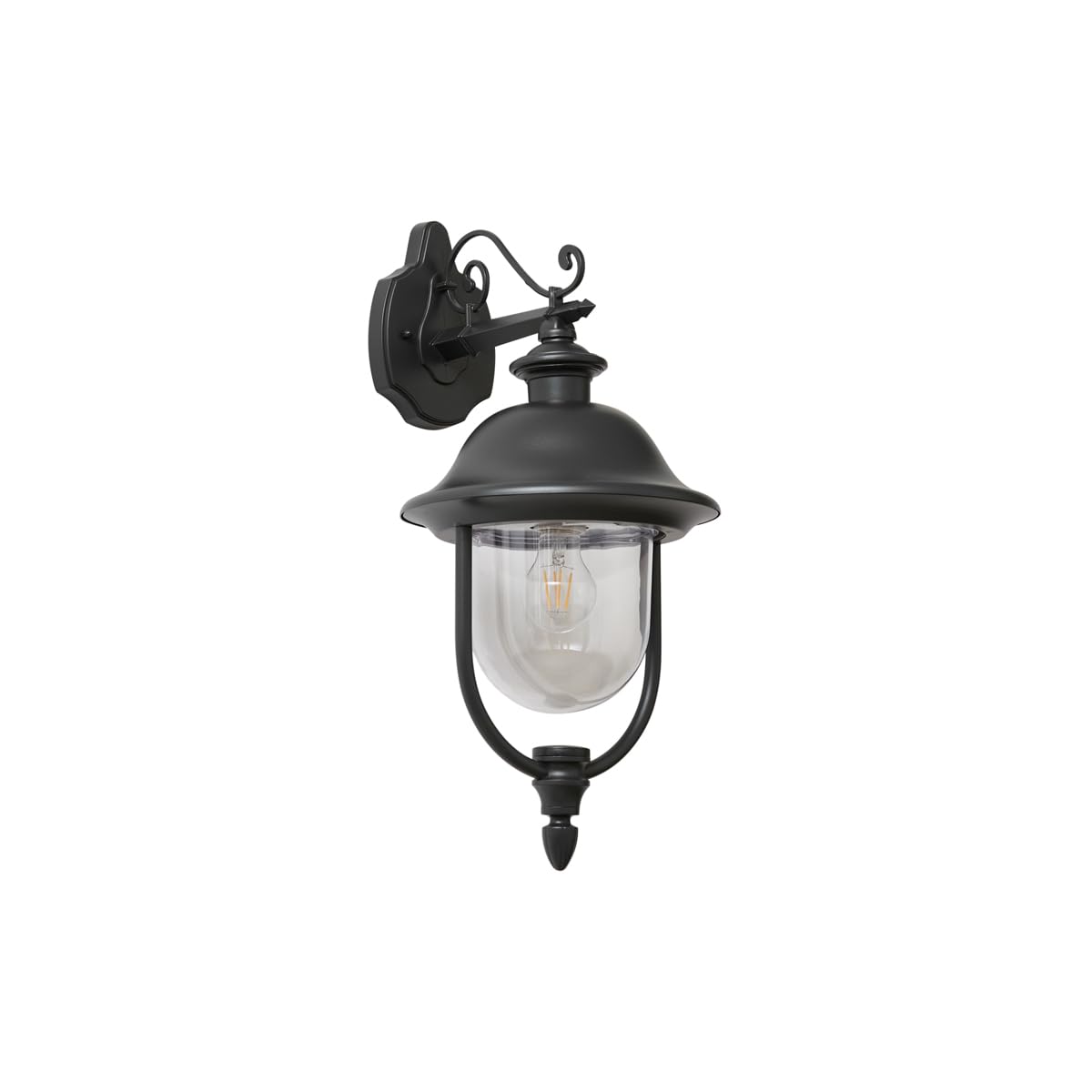 Qazqa Classique applique murale extérieure noir 28cm Genoa