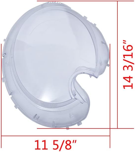 1 Pair Clear Headlight Headlamp Lens Cover PC Shell Replacement for 2009-2013 BMW Mini R56 Cooper 63127270023 63127270024