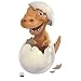 Create-A-Mural : Cute Just Hatched Baby Dinosaur Wall Decal