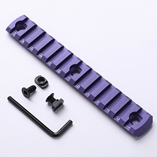 TuFok Mlok Picatinny Rail Section - Low Profile M-lok Rail (13-Slot,Aluminum) (13-Slot Purple) - Thumbnail 2