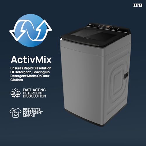 Image of IFB 8 Kg 5 Star with Deep Clean Technology, AI Powered, Fully Automatic Top Load Washing Machine (TL801MG1, ActivMix, Aqua Energie, Med Grey)