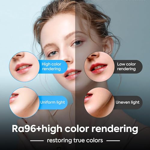 Image of RL-19 LED Video Bi-Colors Light Kit, 2700-7500K Dimmable Photography Lighting with Remote and 84 inches Stand, CRI 96+ Studio Lights for YouTube, Game Streaming, Video Photography